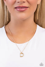 Load image into Gallery viewer, Paparazzi Leave Your Initials - D - Gold Necklace
