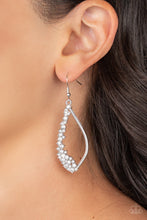 Load image into Gallery viewer, Paparazzi Sparkly Side Effects - White Earrings
