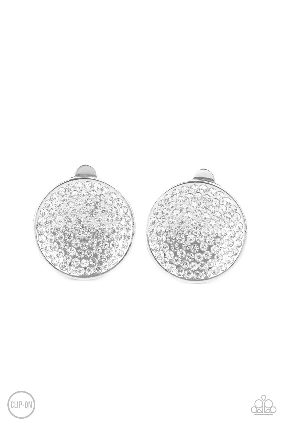 Paparazzi Drama On Demand - White Earrings