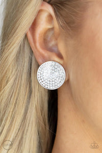 Paparazzi Drama On Demand - White Earrings