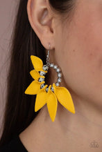 Load image into Gallery viewer, Paparazzi Flower Child Fever - Yellow Earrings
