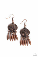 Load image into Gallery viewer, Paparazzi Future, Pasture and Present - Copper Earrings
