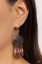 Load image into Gallery viewer, Paparazzi Future, Pasture and Present - Copper Earrings
