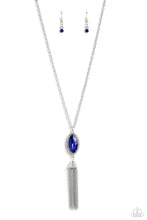 Load image into Gallery viewer, Paparazzi Tassel Tabloid - Blue Necklace
