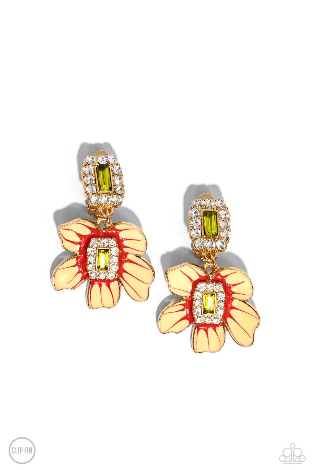 Paparazzi Colorful Clippings - Green Earrings