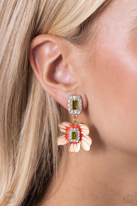 Paparazzi Colorful Clippings - Green Earrings