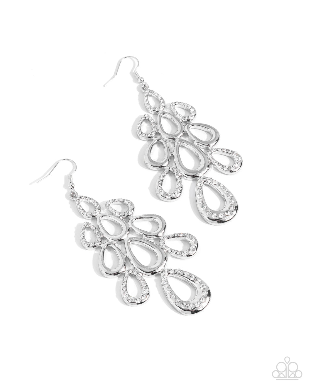 Paparazzi In A Hurry - White Earrings