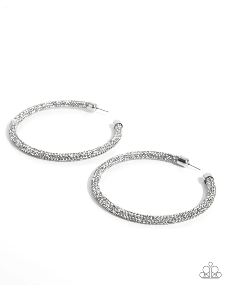 Paparazzi Classy Condition - White Earrings