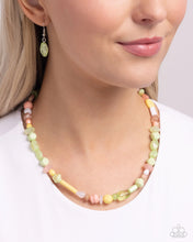 Load image into Gallery viewer, Paparazzi Colored Can Can - Green Necklace

