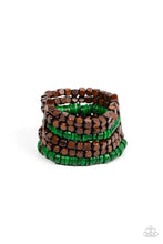 Load image into Gallery viewer, Paparazzi Fiji Fiesta - Green Bracelet
