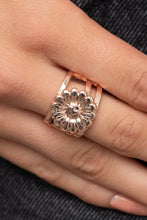 Load image into Gallery viewer, Paparazzi Roadside Daisies - Rose Gold Ring
