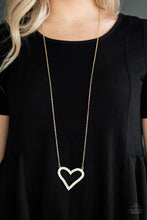 Load image into Gallery viewer, Paparazzi Pull Some HEART-strings - Gold Necklace
