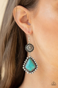 Paparazzi Country Cavalier - Blue Earrings