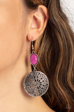 Load image into Gallery viewer, Paparazzi Eloquently Eden - Pink Earrings
