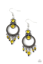 Load image into Gallery viewer, Paparazzi Palace Politics - Yellow Earrings
