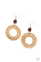 Load image into Gallery viewer, Paparazzi Wildly Wicker - Brown Earrings
