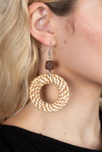 Load image into Gallery viewer, Paparazzi Wildly Wicker - Brown Earrings
