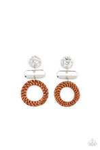 Load image into Gallery viewer, Paparazzi Woven Whimsically - Brown Earrings
