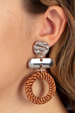 Load image into Gallery viewer, Paparazzi Woven Whimsically - Brown Earrings
