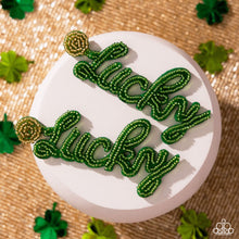 Load image into Gallery viewer, Paparazzi Lucky Legato - Green Earrings
