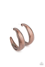 Load image into Gallery viewer, Paparazzi Burnished Benevolence - Copper Earrings
