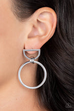 Load image into Gallery viewer, Paparazzi CONTOUR Guide - Silver Earrings
