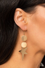 Load image into Gallery viewer, Paparazzi Star Bizarre - Gold Earrings
