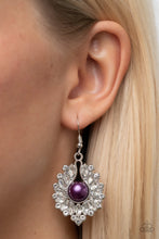 Load image into Gallery viewer, Paparazzi Crowns Required - Purple Earrings
