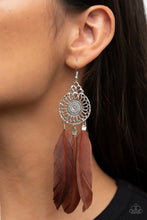 Load image into Gallery viewer, Paparazzi Pretty In PLUMES - Brown Earrings
