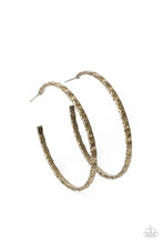 Load image into Gallery viewer, Paparazzi Grungy Grit - Brass Earrings
