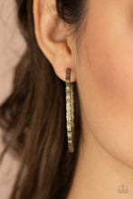 Load image into Gallery viewer, Paparazzi Grungy Grit - Brass Earrings
