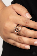Load image into Gallery viewer, Paparazzi Roadside Daisies - Copper Ring
