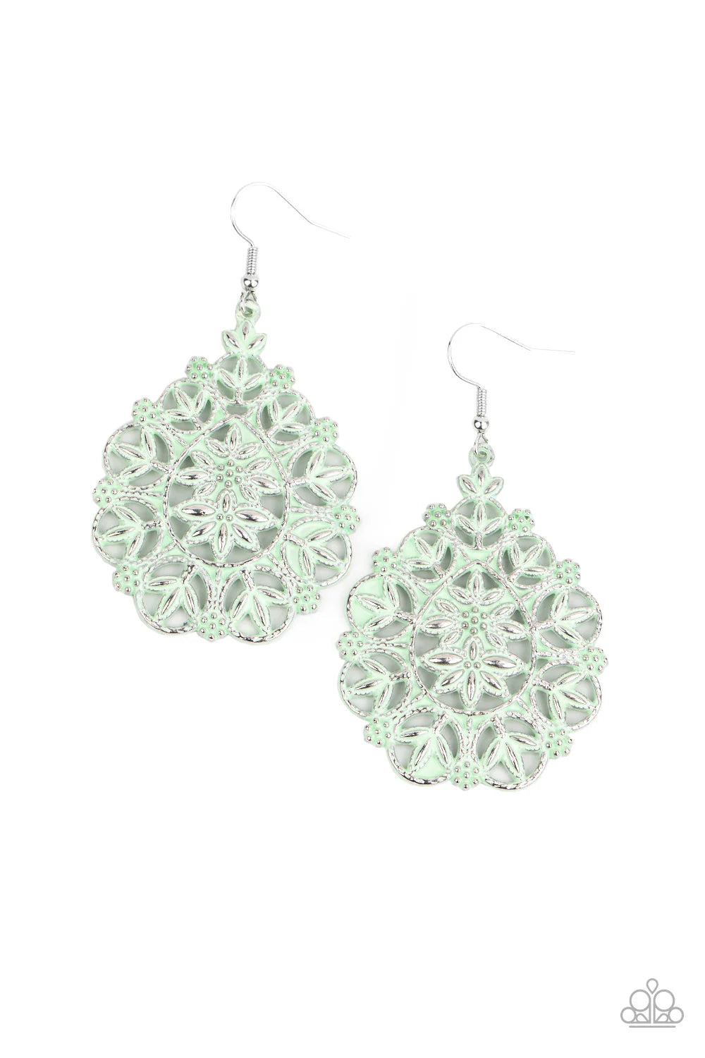 Paparazzi Floral Affair - Green Earrings