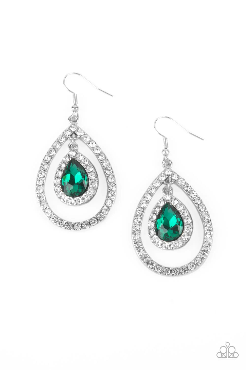 Paparazzi Blushing Bride - Green Earrings