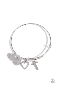 Paparazzi Making It INITIAL T - Silver Bracelet