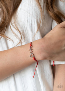 Paparazzi Cardiac Couture - Red Bracelet