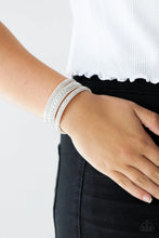 Load image into Gallery viewer, Paparazzi Rollin In Rhinestones - White Bracelet
