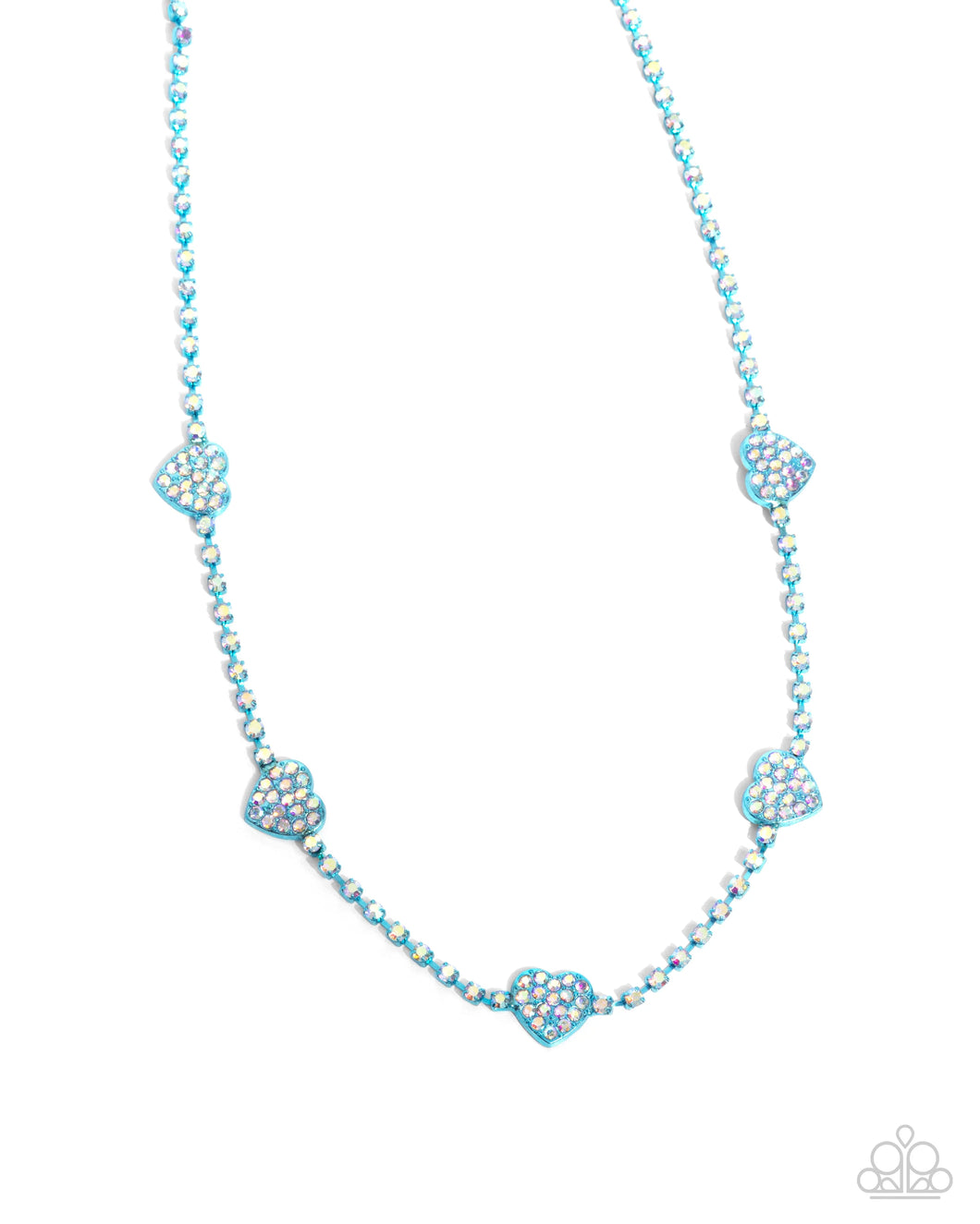 Paparazzi Homecoming Hearts - Blue Necklace
