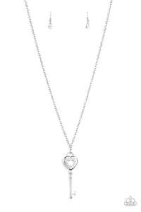 Paparazzi Unlock Your Heart - White Necklace