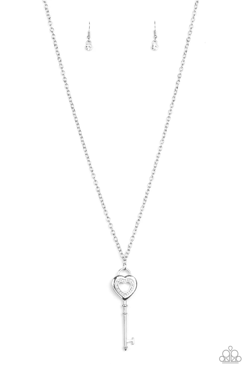 Paparazzi Unlock Your Heart - White Necklace