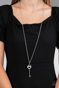 Paparazzi Unlock Your Heart - White Necklace