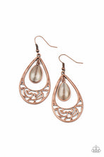 Load image into Gallery viewer, Paparazzi DEW You Feel Me - Copper Earrings
