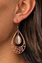Load image into Gallery viewer, Paparazzi DEW You Feel Me - Copper Earrings
