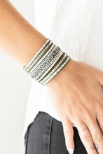 Load image into Gallery viewer, Paparazzi Rhinestone Rumble - Green Bracelet
