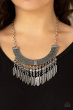 Load image into Gallery viewer, Paparazzi Fierce In Feathers - Silver Necklace
