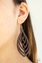 Load image into Gallery viewer, Paparazzi Out Of The Woodwork - Brown Earrings
