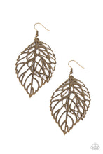 Load image into Gallery viewer, Paparazzi Take It Or LEAF It - Brass Earrings
