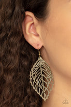 Load image into Gallery viewer, Paparazzi Take It Or LEAF It - Brass Earrings

