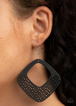 Load image into Gallery viewer, Paparazzi WOOD You Rather - Black Earrings
