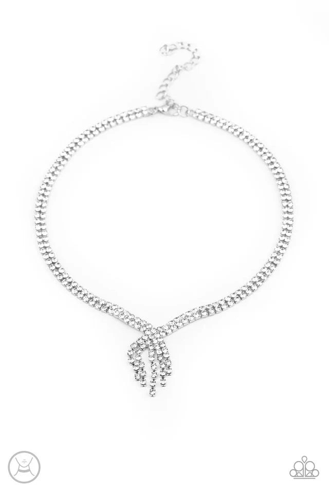 Paparazzi Ante Up - White Necklace